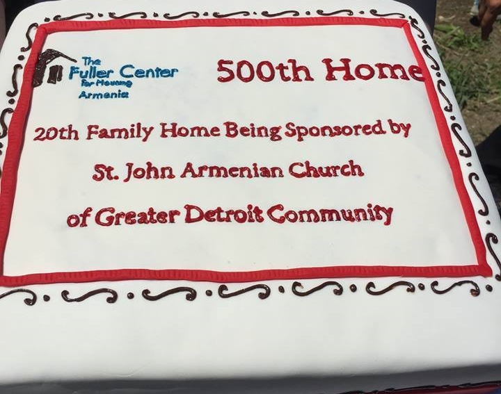 500th Milestone Home and the 20th Home Being Sponsored by St. John Armenian Church of Greater Detroit Community.