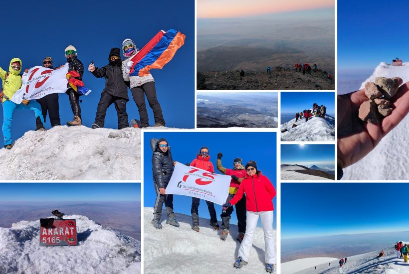 #15th Peak _FCH Armenia Flag on Mount Ararat; 15th peak ascended!